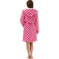 thumbnail image 3 of Bath Robe Plush With Hood L/XL Pink, 3 of 3