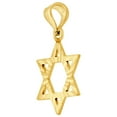 thumbnail image 2 of 14k Yellow Gold, Small Star of David Jewish Religious Pendant Charm 15mm with 18" Dainty Neck Chain, 2 of 5