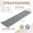 thumbnail image 2 of Kaboon 45inch Floating Shelves for Wall 10" D x 45" W Set of 2, Grey, 2 of 6