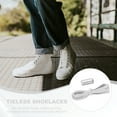 thumbnail image 6 of No Tie Shoelaces Tieless Elastic Shoe Laces with 4 Metal Locks Buckles Fit for Adults Sneakers Canvas Shoes White, 6 of 7