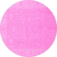 thumbnail image 1 of Ahgly Company Indoor Round Abstract Pink Modern Area Rugs, 3' Round, 1 of 4