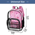 thumbnail image 2 of Iauyy Clear Backpack Heavy Duty PVC Transparent Backpack for College Workplace, Valentine's Day Background, 2 of 8