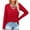 Red, variant on Long Sleeve Blouses for Women Casual Loose V Neck T Shirts Fall Flowy Tunic Tops Comfy Plain Criss Cross Blouse