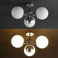 thumbnail image 5 of JONATHAN Y Olivier 23.5" 3-Light Bohemian Farmhouse Iron/Frosted Glass LED Semi Flush Mount, Chrome, JYL7600F, 5 of 9