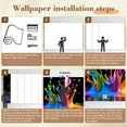 thumbnail image 5 of Peel and Stick Wallpaper Wall Murals Abstract Colorful Color Splatters Splash Paint 69"H x 96"W Removable Wall Paper Self-Adhesive Wall Decor for Bedroom Living Room Nursery, 5 of 7