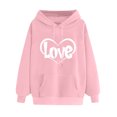 thumbnail image 2 of QTOCIO Sweat-Shirt pour Femmes, Chandail en Molleton Surdimensionné pour Femmes, Chandail à Capuchon d'Hiver Imprimé pour Femmes Chandail à Manches Longues Confortable, 2 of 5