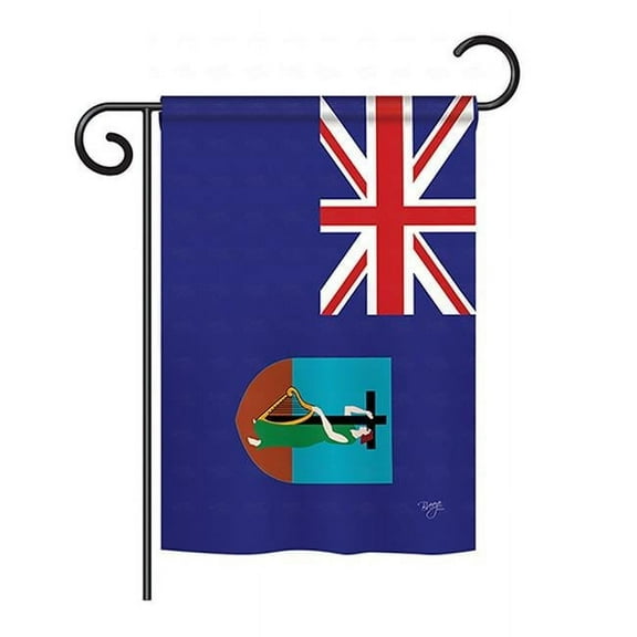 Breeze Decor BD-CY-GS-108336-IP-BO-D-US15-BD 13 x 18.5 in. Montserrat Flags of the World Nationality Impressions Decorative Vertical Double Sided Garden Flag Set with Banner Pole