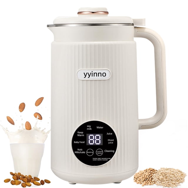 Nut Milk Maker Blender, 40oz Large Capacity Automatic Soybean Machine with 18H Delay Start Timer & Keep-Warm, Homemade Quiet Almond/Soy/Oat Milk Mach