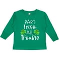 thumbnail image 3 of Inktastic Part Irish All Trouble St. Patrick's Day with Green Clovers Boys or Girls Long Sleeve Toddler T-Shirt, 3 of 5