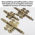 thumbnail image 3 of ZheElen Lotus Brass Latch Vintage Garden Gate Security For picture patterns, Entryway Brass Door Latch With Lotus, 3 of 6