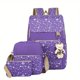 thumbnail image 1 of Juego De Mochila Con Solapa Con Estampado De Estrellas De 3 Uds, Mochila Escolar Kawaii Para Estudiantes Con Bandolera Y Monedero, Mochila De Viaje Informal, 1 of 4
