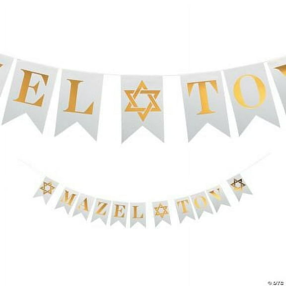 Mazel Tov Pennant Banner, Wedding, Party Decor, 1 Piece