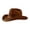 Brown, variant on Homeyce Cowboy Hat for Women and Men American Flag Patriotic USA Western Hat 4th July Cowgirl Country Rodeo,White