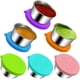 thumbnail image 4 of Zhuge Juego de 3 recipientes para aderezo de ensalada, recipientes para salsa a prueba de fugas de acero inoxidable de 1,7 oz con tapas, mini recipientes reutilizables para salsa (naranja), 4 of 5
