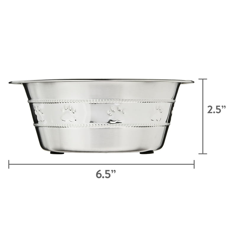 Vibrant Life Stainless Steel Dog Bowl, X-Large, 304 fl oz, Size: XL