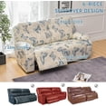 thumbnail image 4 of Recliner Slipcovers -Pieces Lazyboy Recliner Covers Recliner Couch Covers Recliner Chair Cover Non Slip Reclining Slipcovers with Storage Pockets Furniture Protector for Living Room, 4 of 7