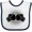 White and Navy, variant on Inktastic Boxing Gloves Sports Boys or Girls Baby Bib