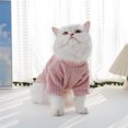 thumbnail image 5 of Cat Sweater for Cats Sweater for Cat Soft Corduroy Fabric Cat Pajamas for Cats Only Warm Winter Pet Clothing Extra Small Pink 1 Pack, 5 of 5