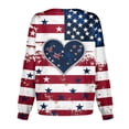 thumbnail image 5 of Women's Casual Fashion Long-Sleeve Stand-Up Collar Single-Button Independence Day Print Workwear Jacket Blue L, 5 of 5