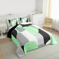 thumbnail image 3 of Castle Fairy Abstract Geometric 3 Pieces Queen Comforter Set for Women Men,Black Green Grey Ultra Soft Bedding Sets,Vintage Aesthetic Bedding Comforter Set,Ultra Soft Home Decor, 3 of 8