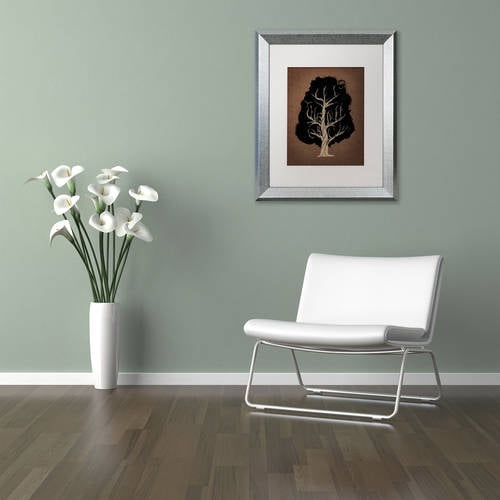 Trademark Fine Art 'Let The Tree Grow' Canvas Art by Robert Farkas, White Matte, Silver Frame