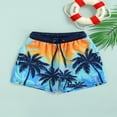 thumbnail image 2 of Children‘s Casual Beach Shorts Summer Boys Fashion Printing Drawstring Waist Swim Trunks, 2 of 7