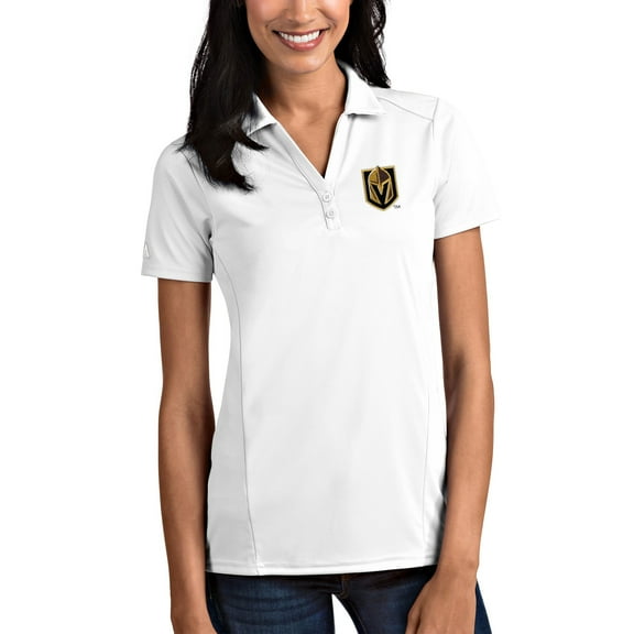 Women's Antigua White Vegas Golden Knights Tribute Polo