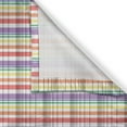 thumbnail image 3 of Ambesonne Fashion Kitchen Curtains, Rainbow Plaid Plain Back, 55"x45", Dark Coral Pale Lilac, 3 of 3