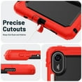 thumbnail image 7 of XYX For Xiaomi Redmi Pad 2 Case 11 inch, 3in1 Heavy Duty Shockproof Tablet Case with Stand, Shoulder Strap, Red, 7 of 7