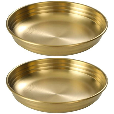 

NUOLUX 2Pcs Stainless Steel Sauce Dish Pickle Dish Multi-function Seasoning Dish Dipping Container