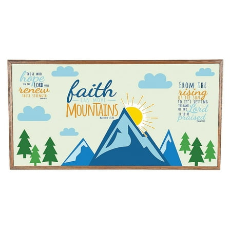 Fun Express Faith Can Move Mountains Bulletin Board Decorations, Multicolor, 10 Pieces