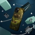 thumbnail image 3 of DistinctInk Tough Case for Apple iPhone 13 (6.1" Screen), Compatible with MagSafe Charging - "Jungle Encounter: A Bengal Tiger and African Elephant", 3 of 6