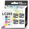 thumbnail image 2 of (16-Pack, 4Xbcym) Tg Imaging Compatible Ink Cartridge Replacement For Brother Lc203 Lc203Cl Xl Color Bundle Used In Mfc-J460Dw Mfc-J480Dw Mfc-J680Dw Mfc-J880Dw Mfc-J885Dw Mfc-J4320Dw Printer, 2 of 4
