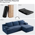 thumbnail image 6 of L-Shaped Modern Comfortable Plush Boneless Sofa - No Assembly Required, Compressed Packaging, Suitable for Living Rooms & Bedrooms, 6 of 8