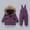 Purple, variant on SGFCWSX Kids Winter Snowsuit Set Puffer Jacket with Furry Hood and Bib Overalls for Boys Girls Cold Weather Insulated Waterproof Outfit Purple Size 1-2Years