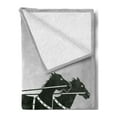 thumbnail image 2 of Retro Soft Flannel Fleece Throw Blanket, Mythological Chariot Gladiator with Horse Traditional Greek Culture Image, Cozy Plush for Indoor and Outdoor Use, 50" x 70", Dimgrey Black, by Ambesonne, 2 of 5