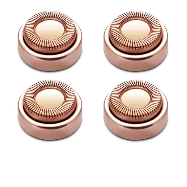 DAMAIE Facial Hair Remover Replacement Blade Heads, 18K Rose Gold Plated Replacement Heads 3pcs