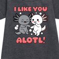 thumbnail image 2 of Instant Message - I Like You Alotl - Toddler And Youth Girls Fleece Dress, 2 of 5