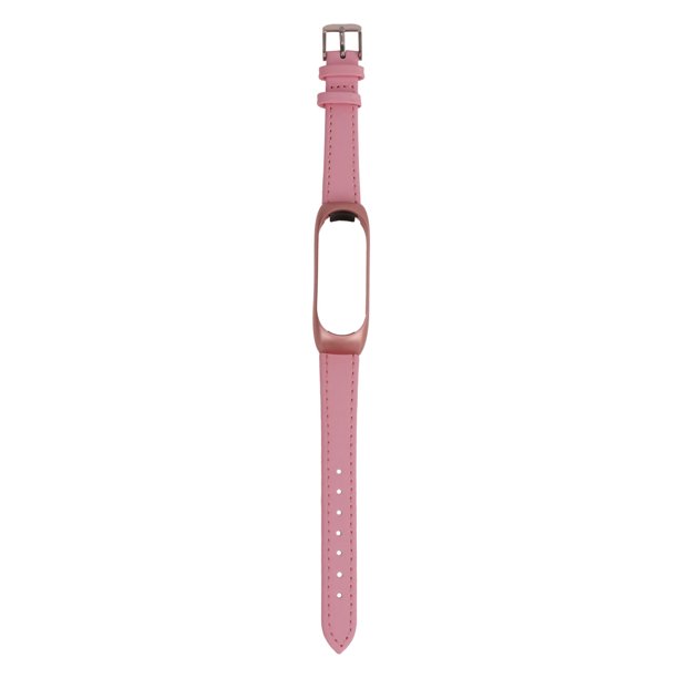 EeaseMX Correa de repuesto de aleación de piel de vaca para reloj, compatible con Mi Band 4, color rosa