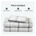 thumbnail image 5 of Twin XL Sheet Set - College Dorm Size - 1800 Ultra-Soft Microfiber Twin Extra Long Bed Sheets - Deep Pockets - Easy Fit - Extra Soft - 3 Piece Set (Twin XL, Tartan Plaid), 5 of 9