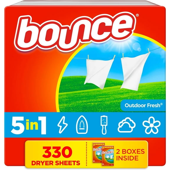 Dryer Sheets, 330 count, Outdoor Fresh Scent, Fabric Softener Sheets, Reduces Static, Softens and Fights Wrinkles