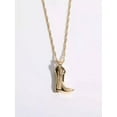 thumbnail image 5 of QQTDFG 1pcn Gold-tone Cowgirl Boot Pendant Necklace Party Statement Accessory-default, 5 of 6