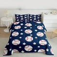thumbnail image 2 of Manfei Boys Ball Game Bedding Comforter Set,Baseball Lovers Twin Comforter Sets,Blue White Bedding Set For Boys Kids,Microfiber Bedroom Decor Reversible,2 Pieces, 2 of 8