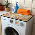 thumbnail image 3 of ZIATUBLES Washing Machine Top Dust Cover Pad Anti-Scratch Washer Dryer Top Protector Mat Water Resistant Laundry Room Kitchen Home Decor Accessories, 24 x 19.7 Inch, American Robin Bird Floral, 3 of 7