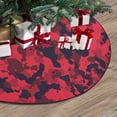 thumbnail image 3 of FMSHPON Red Urban Horizontal Camouflage Xmas Christmas Tree Skirt Stand Mat for Holiday Party Decoration Indoor Outdoor 48 inches, 3 of 3