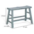 thumbnail image 5 of Rena Counter Height Bench, 33 Inch Seagrass Green Mahogany Wood Frame, 5 of 5