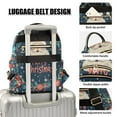 thumbnail image 3 of FORMRS Mini Backpack Purse for Women Travel Daypack Casual Shoulder Bag, Blue Christmas Santa, 3 of 7