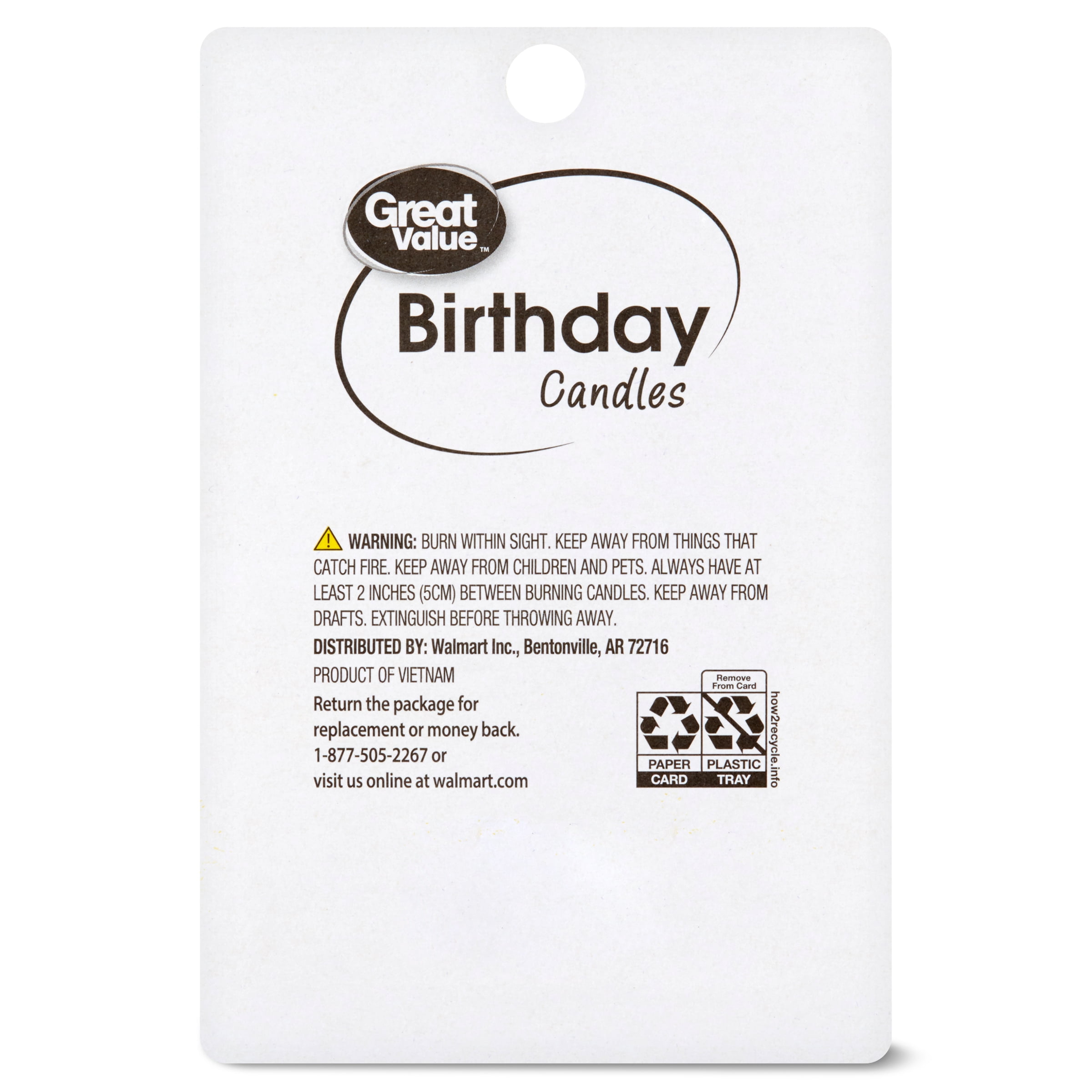 (12 pack) Great Value Celebration Multi-Color Special Occasion Spiral Birthday Candles, 4.44 inch, 24 Count