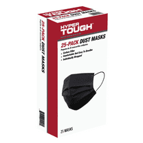 Hyper Tough Dust Masks, Black, 25 Count