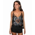 thumbnail image 2 of Women'S Gothic Mini Dresses Flower Shoulder Straps Mesh A Line Short Dress Grunge Alternative Clothes, 2 of 8